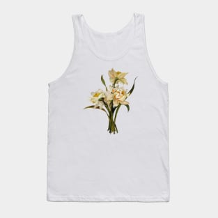 Double Narcissi Spring Flower Daffodil Bouquet Cut Out Tank Top